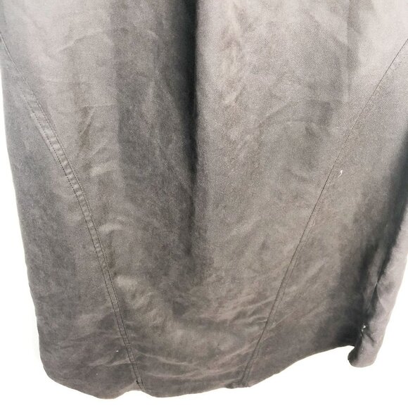 Factory Erik Hart Button Down Cap Sleeve Shirt Dress 6 Black - Picture 5 of 9